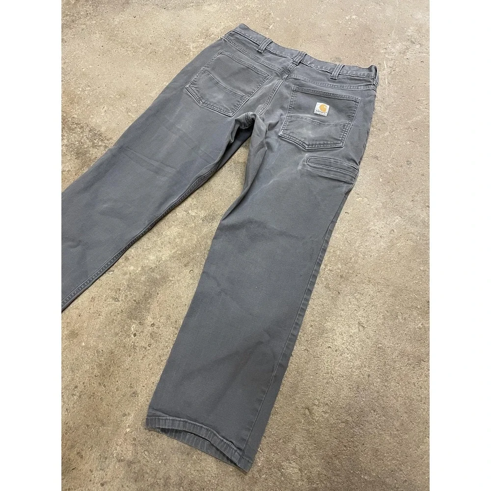 Carhartt Pants‎ Mens 32x28 Gray Relaxed Fit Canvas Carpenter Work 102517-039